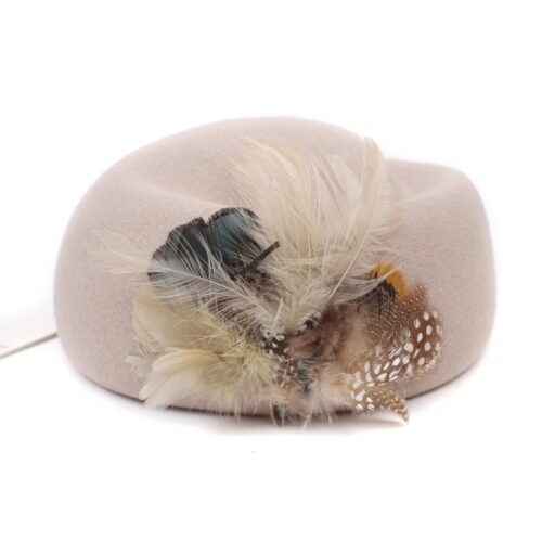 Granadilla Feather Beanie - Beige - Elegante Look - Afbeelding 2