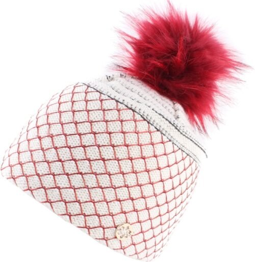 Granadilla Mesh Beanie - Wit - Met Voering & Pompon