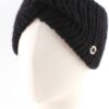 Gepanzerte schwarze Strickmütze mit Logo für Outdoor-Aktivitäten.