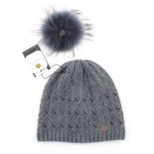 Granadilla Cashmere Beanie - Grijs - Luxe met Swarovski - Afbeelding 3