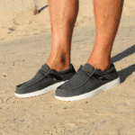 Comfortable shoes for the beach.