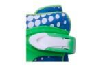 Climbing shoe for children with green and white detail, suitable for outdoor activities.
