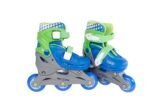 Colourful children's hockey skates with adjustable straps and comfortable fit for outdoor fun.