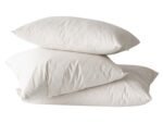 Air-filled pillow with white cushion filling for comfortable sleeping, durable quality.