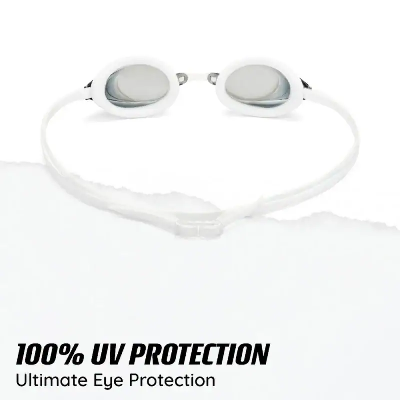 Lunettes de natation anti-UV avec lentilles et sangle élastique pour la natation en plein air.