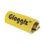 Rubber skate belt with yellow colour and black logo.