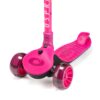 Patins à trois roues pour enfants, de couleur rose, avec couvre-pieds antidérapants, pour s'amuser en plein air.
