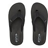 Bovenaanzicht van de Log Black slipper met zwarte jersey band