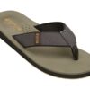 Cool Shoe Corp. Log Heren Slipper Kaki met anatomisch voetbed en gripzool