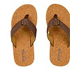 Sandalen met leren band en kurkvoetbed voor comfortabel buitensportgebruik.