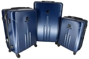 Pierre Cardin Jupiter Suitcase Set 3-Piece Blue - 4 Wheels - Hard Suitcase - Numerical Lock - ABS - 55/65/75 cm