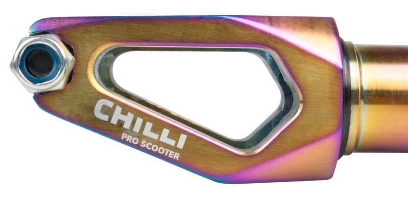 Chilli Chilli Fork SCS - 160 mm - Arc-en-ciel - Finition Oil Slick