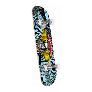 Powell Peralta Winged Ripper Mini skateboard 7.0 zwart lichtblauw complete setup